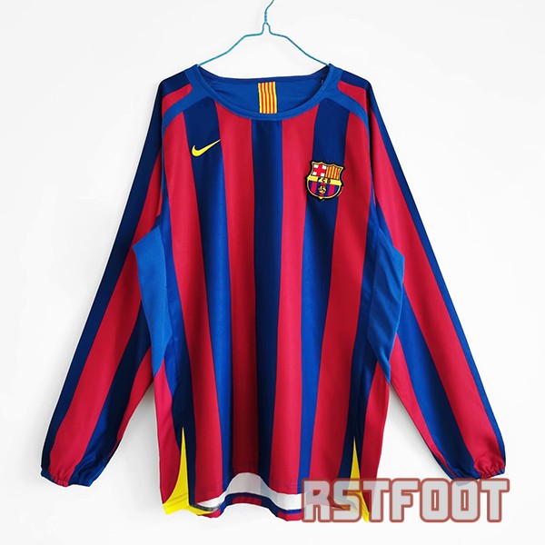 maillot barcelone 2005-2006 manche longue retro domicile