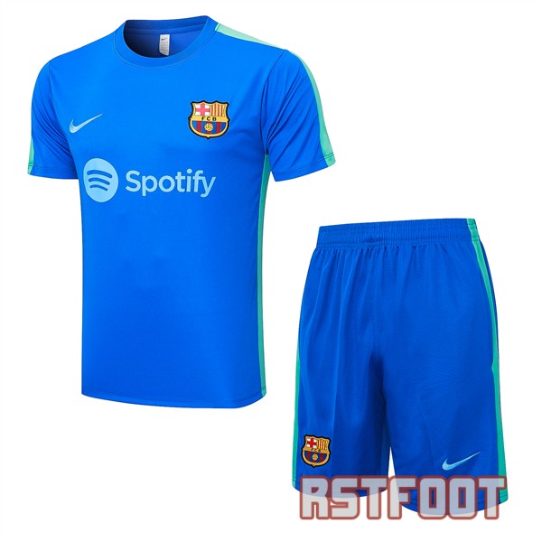 maillot barcelone 2023-2024 entrainement ensemble bleu fonce