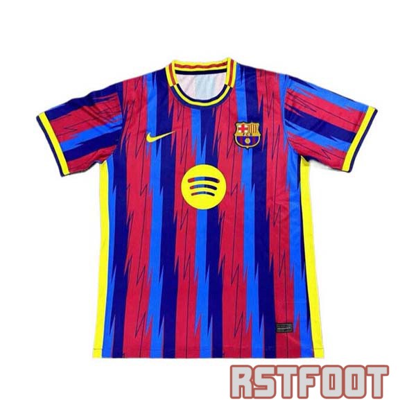 maillot barcelone 2024-2025 edition speciale bleu rouge jaune rayure