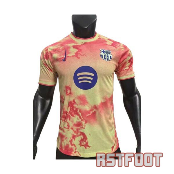 maillot barcelone 2024-2025 edition speciale version player jaune orange