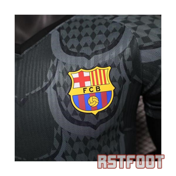 maillot barcelone 2024-2025 edition speciale version player noir gris – Image 4