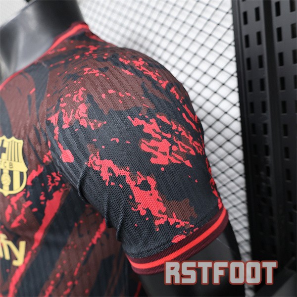 maillot barcelone 2024-2025 edition speciale version player rouge fonce noir camouflage – Image 5