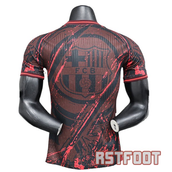 maillot barcelone 2024-2025 edition speciale version player rouge fonce noir camouflage – Image 8