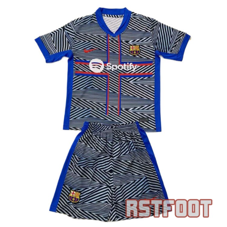 maillot barcelone 2024-2025 enfant edition speciale bleu noir blanc