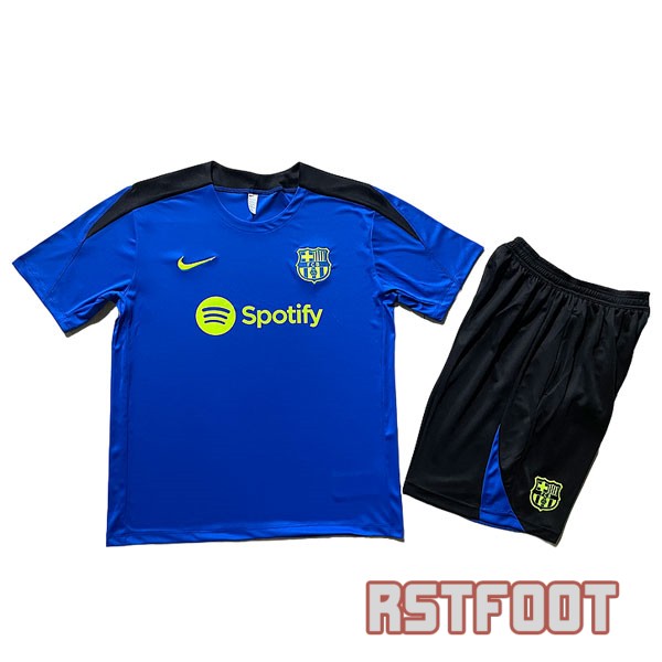 maillot barcelone 2024-2025 entrainement ensemble bleu fonce noir