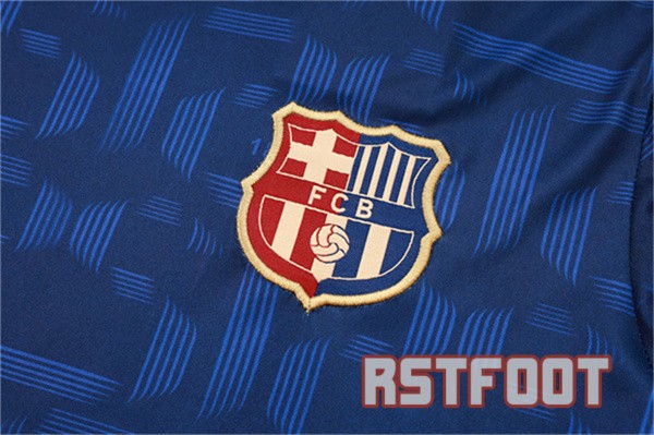 maillot barcelone 2024-2025 entrainement ensemble bleu fonce or – Image 3