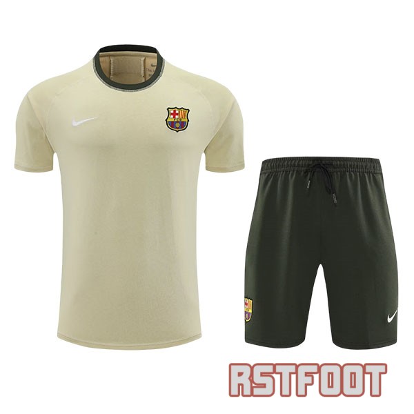 maillot barcelone 2024-2025 entrainement ensemble jaune vert