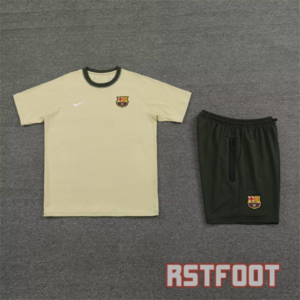 maillot barcelone 2024-2025 entrainement ensemble jaune vert – Image 3