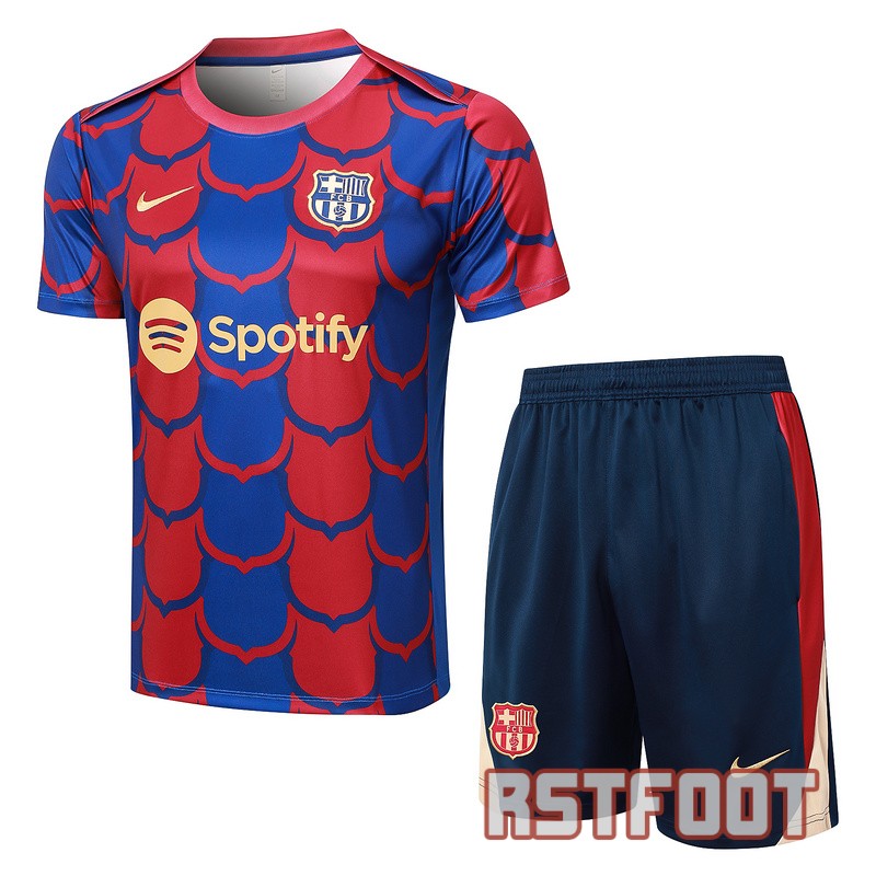 maillot barcelone 2024-2025 entrainement ensemble rouge bleu