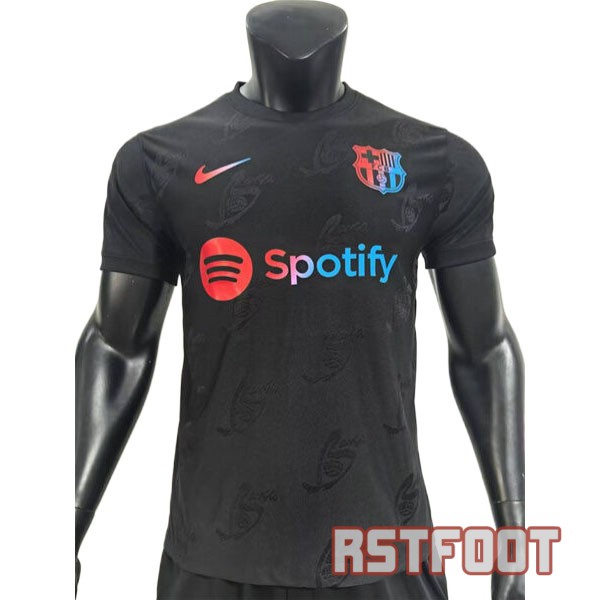 maillot barcelone 2024-2025 entrainement version player noir rouge bleu