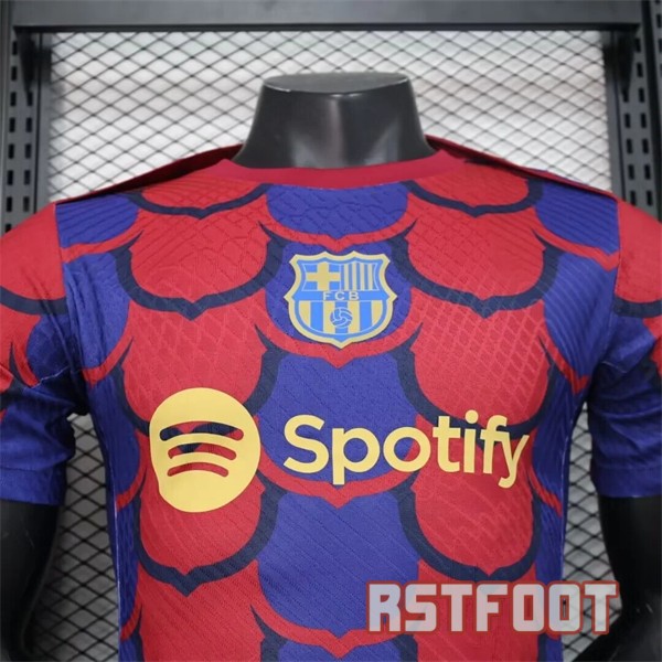 maillot barcelone 2024-2025 entrainement version player rouge bleu – Image 4