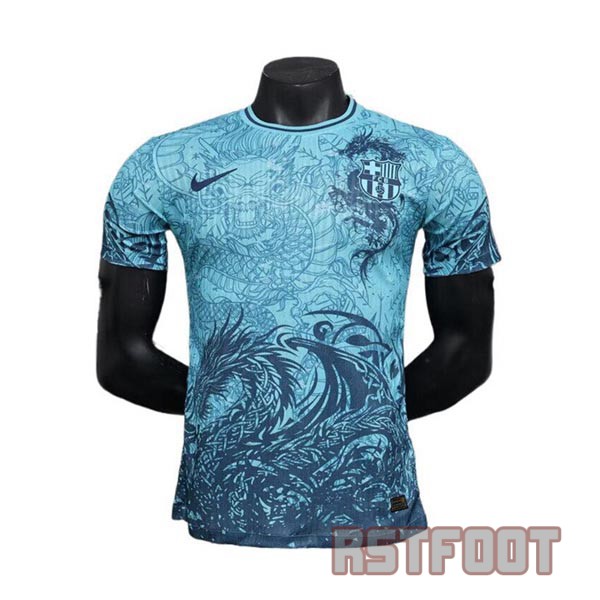 maillot barcelone 2024-2025 edition speciale version player bleu dragon