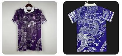 maillots Real Madrid dragon violet