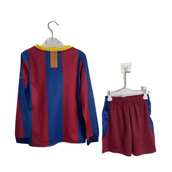 maillot barcelone domicile enfant manche longue retro 2010-2011 – Image 2