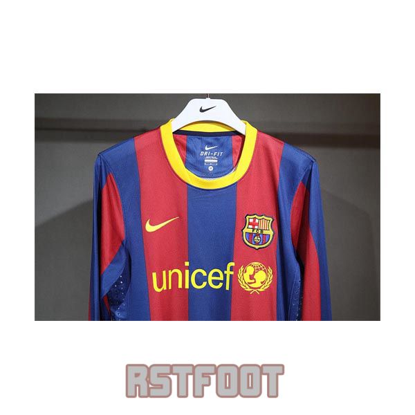 maillot barcelone 2010-2011 manche longue retro domicile version player – Image 4