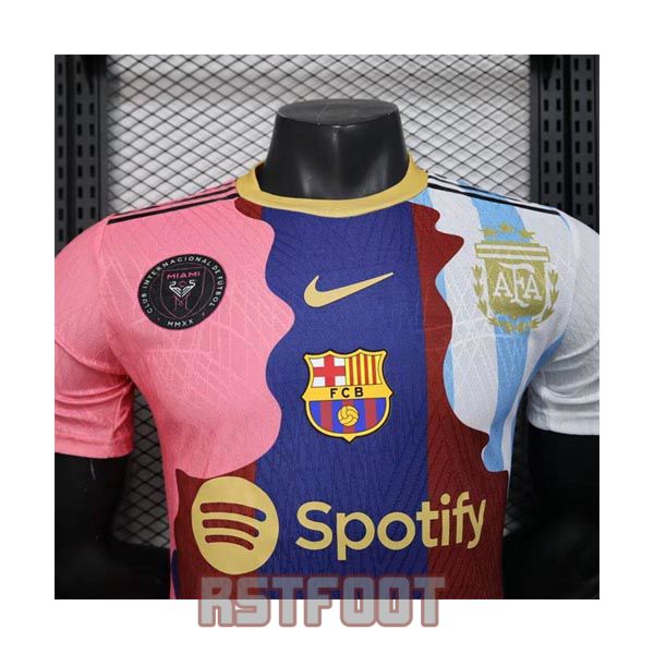 maillot barcelone 2025-2026 edition speciale version player bleu rose messi – Image 4