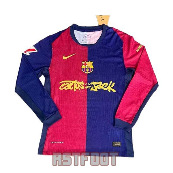 maillot barcelone 2025-2026 edition speciale version player manche longue travis scott