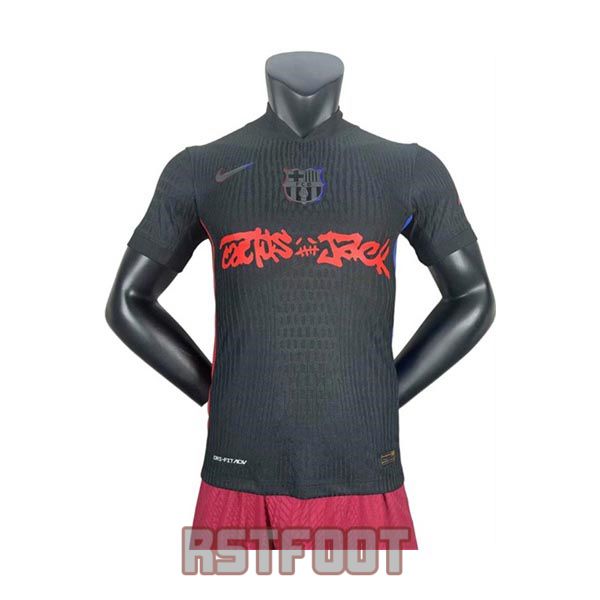 maillot barcelone 2025-2026 edition speciale version player travis scott bleu rouge