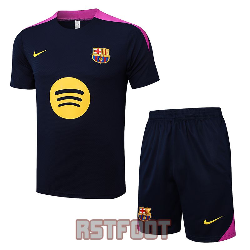 maillot barcelone 2025-2026 entrainement ensemble bleu fonce rose