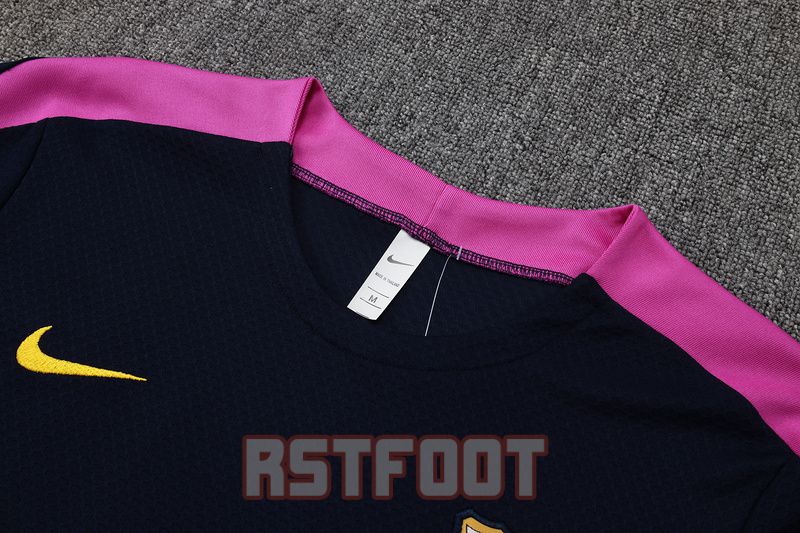 maillot barcelone 2025-2026 entrainement ensemble bleu fonce rose – Image 3