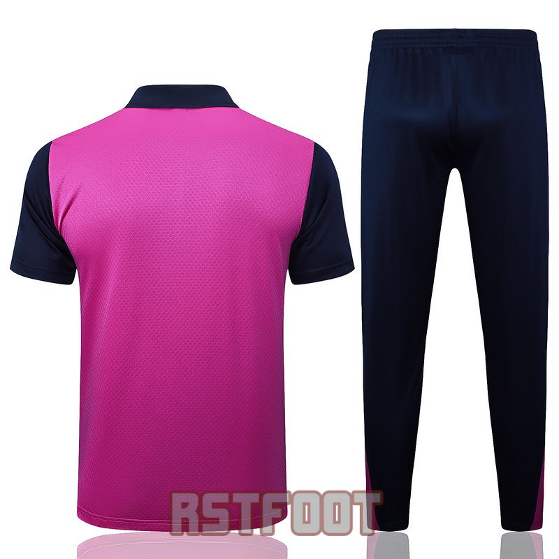 polo barcelone 2025-2026 violet bleu fonce entrainement polo ensemble – Image 2