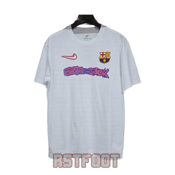 maillot barcelone 2025-2026 edition speciale travis scott blanc