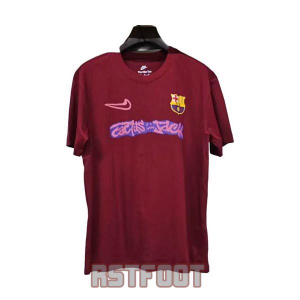 maillot barcelone 2025-2026 edition speciale travis scott rouge