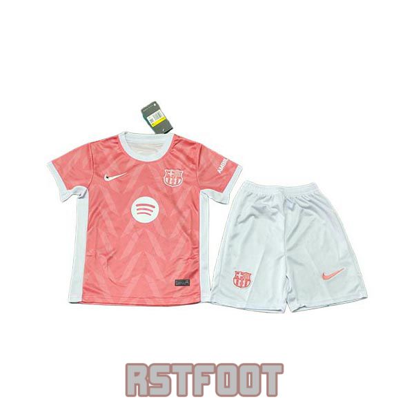 maillot barcelone 2025-2026 enfant edition speciale rose blanc