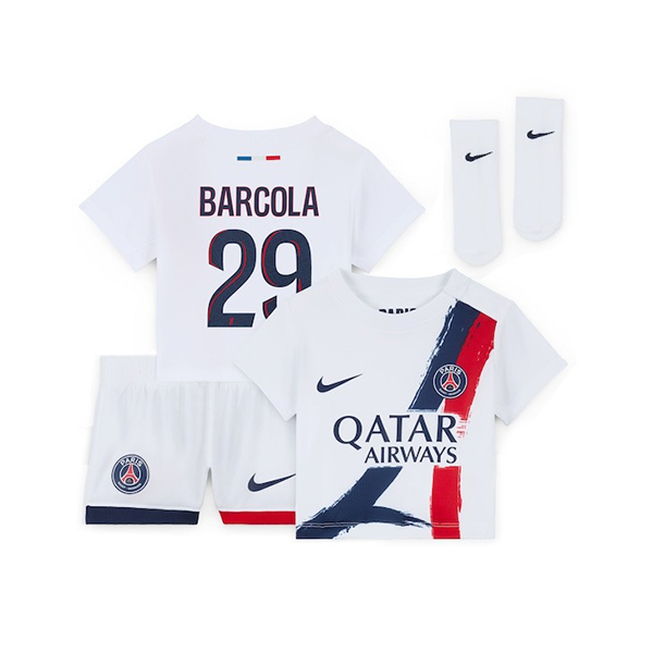 maillot psg barcola 29 enfant ensemble exterieur 2024-2025