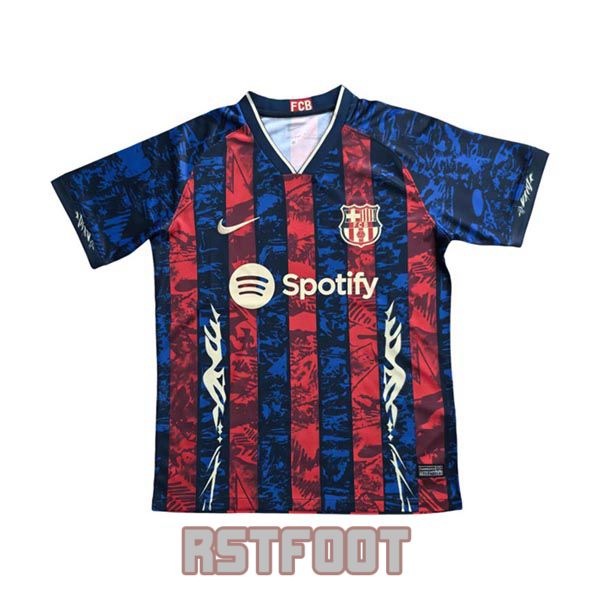 maillot barcelone 2025-2026 edition speciale rouge bleu rayure