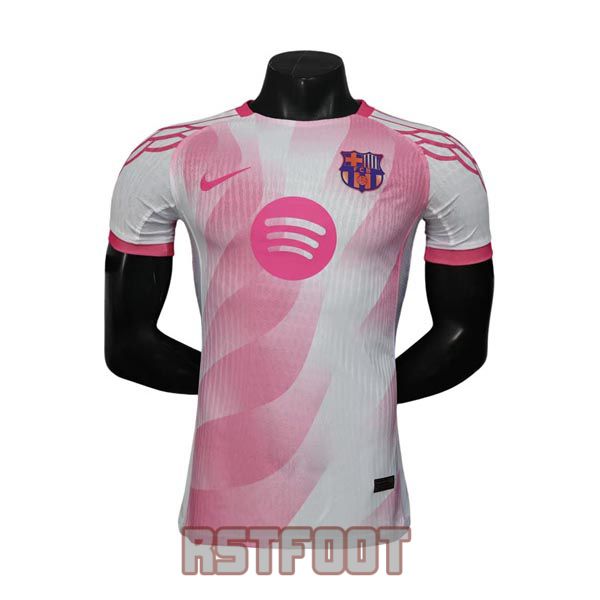 maillot barcelone 2025-2026 edition speciale version player rose blanc (2)