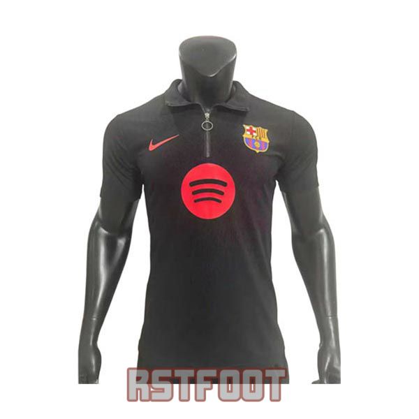 polo barcelone 2025-2026 noir rouge version player polo