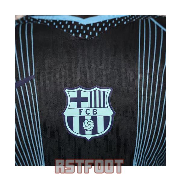 maillot barcelone 2025-2026 edition speciale version player noir bleu clair – Image 6