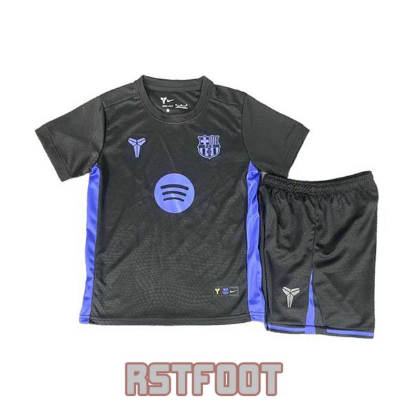 maillot barcelone 2025-2026 enfant entrainement noir violet