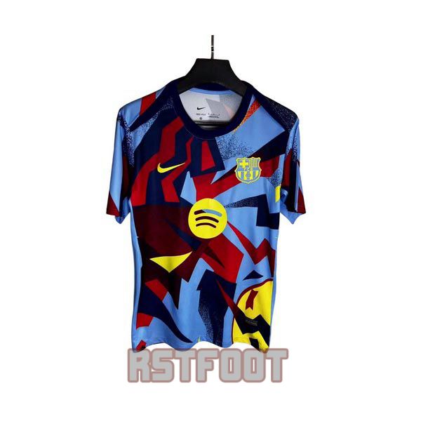 maillot barcelone 2025-2026 entrainement bleu rouge jaune
