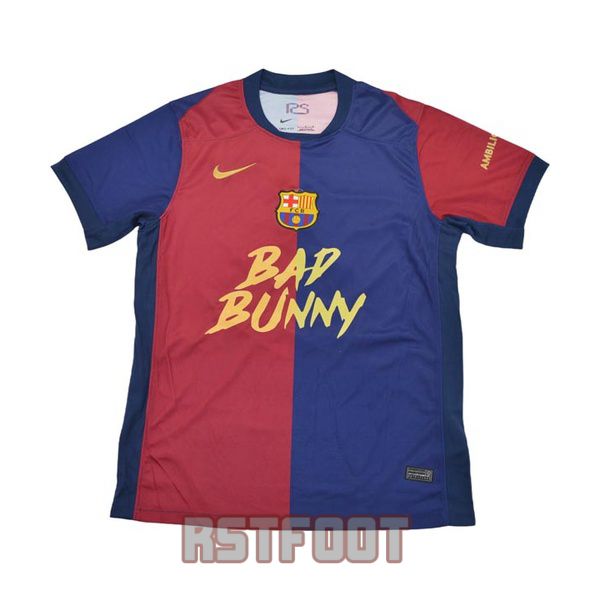 maillot barcelone 2025-2026 edition speciale bleu rouge bad bunny