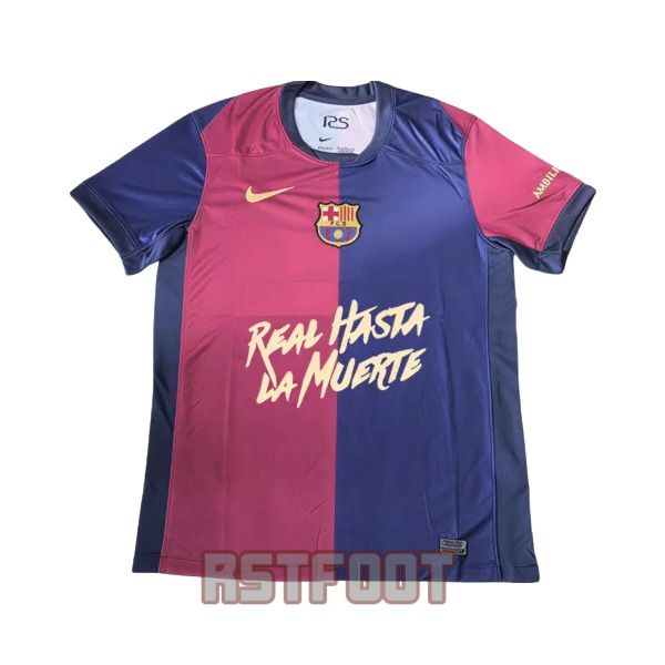 maillot barcelone 2024-2025 edition speciale bleu rouge anuel aa