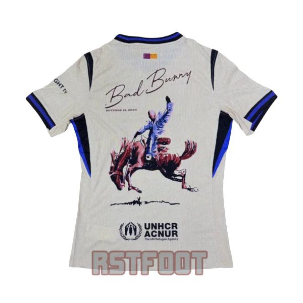 maillot barcelone 2025-2026 edition speciale jaune clair bleu bad bunny – Image 2