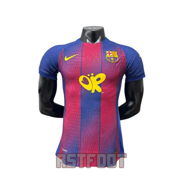 maillot barcelone 2025-2026 edition speciale version player bleu rouge olivia rodrigo