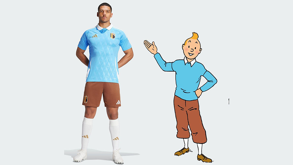 maillot de football inspiré par Tintin maillot belgique tintin